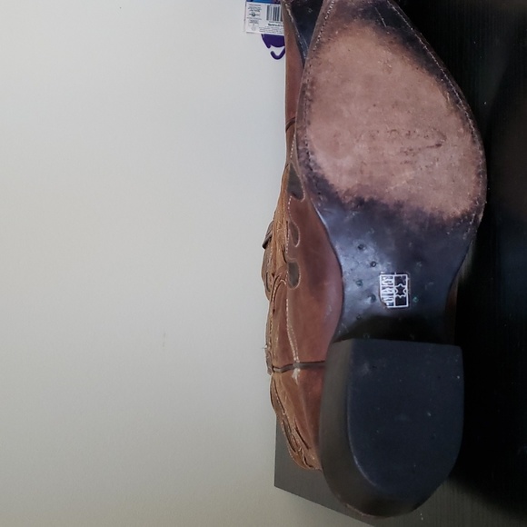 JB Dillon western boots women's sz.8.5B. Pre-owned. Brown& tan goat leather - Picture 3 of 12